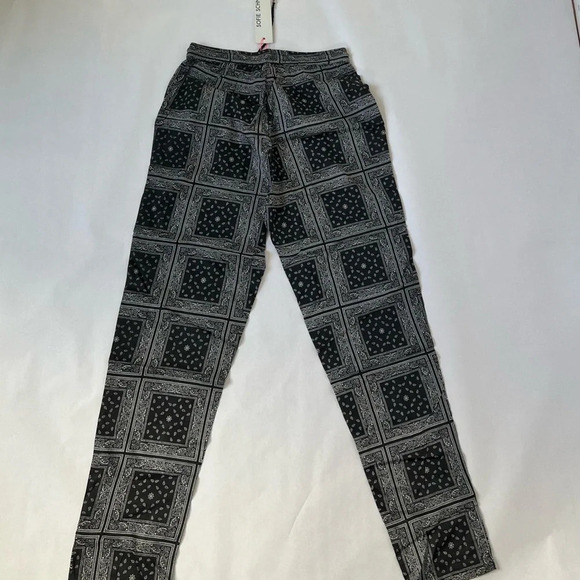 Sofie Schnoor Black White Women’s Patchwork Bandana Print Trousers Pants XS NWT - Picture 2 of 7